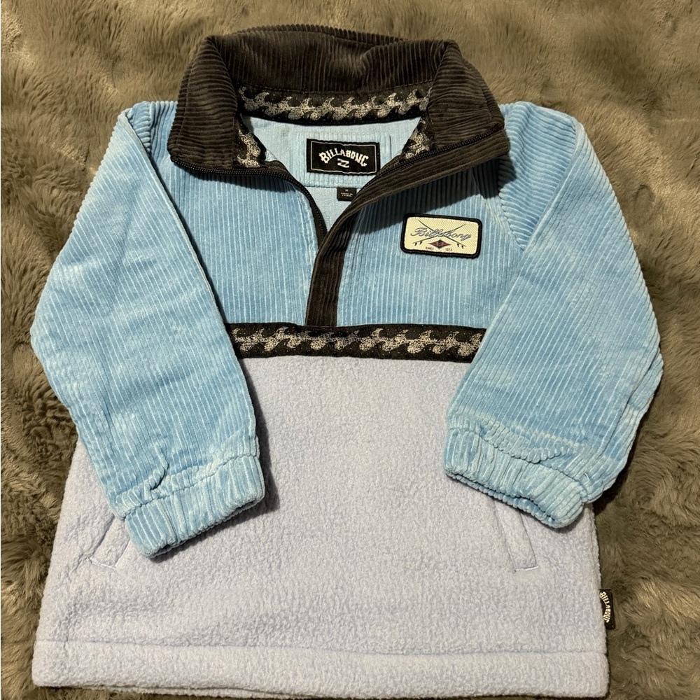 Billabong Kids Light Blue Corduroy Pullover
